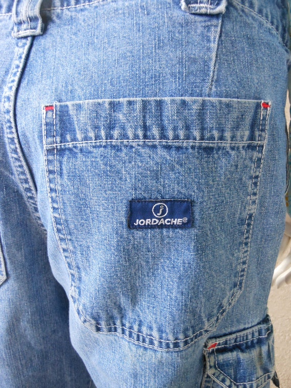 Jordache Cargo 'J' Jeans High Rise Wide