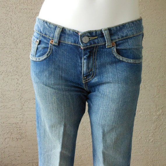 Vintage Levi's Sample Capri Jeans Pink Plaid Trim… - image 2