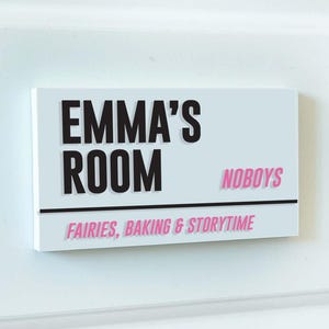 Personalized Girls Room Sign | Custom Name Door Plaque | Kids Bedroom Decor | Girls Wall Art | Birthday Gift | Gift for Daughter