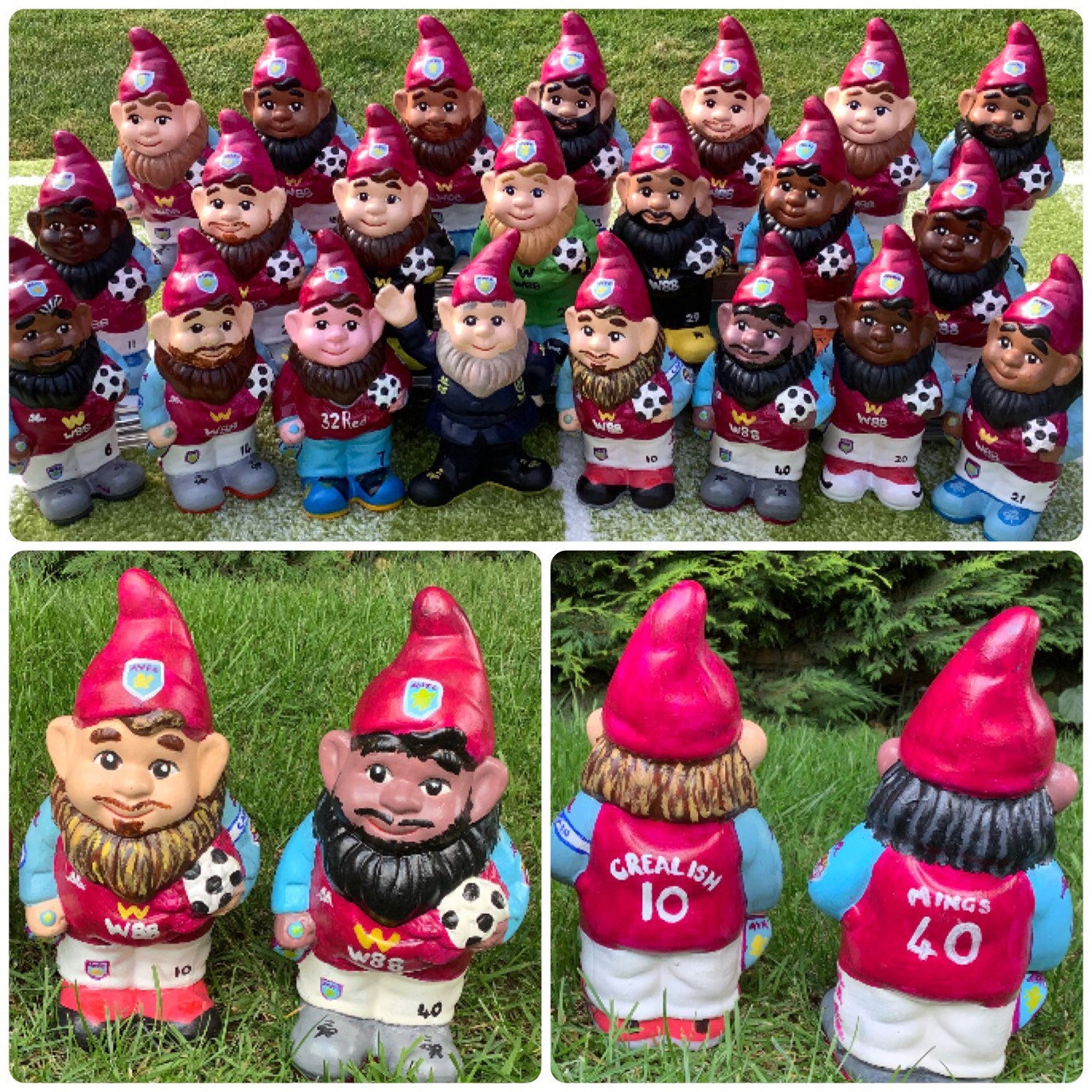 Handpainted Indoor Personalised Gnome Footballer Any Etsy