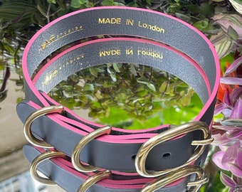 The Grey and Pink Dog Collar