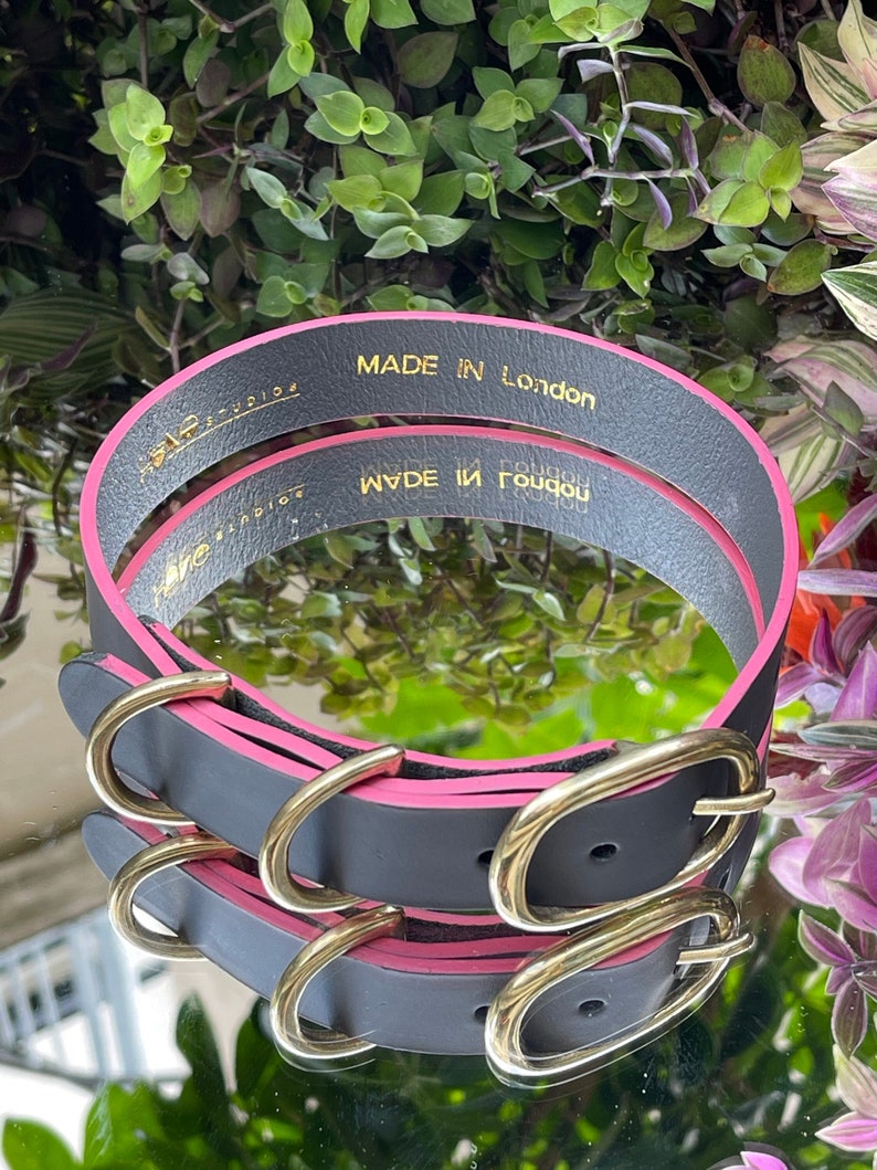 The Grey and Pink Dog Collar image 1