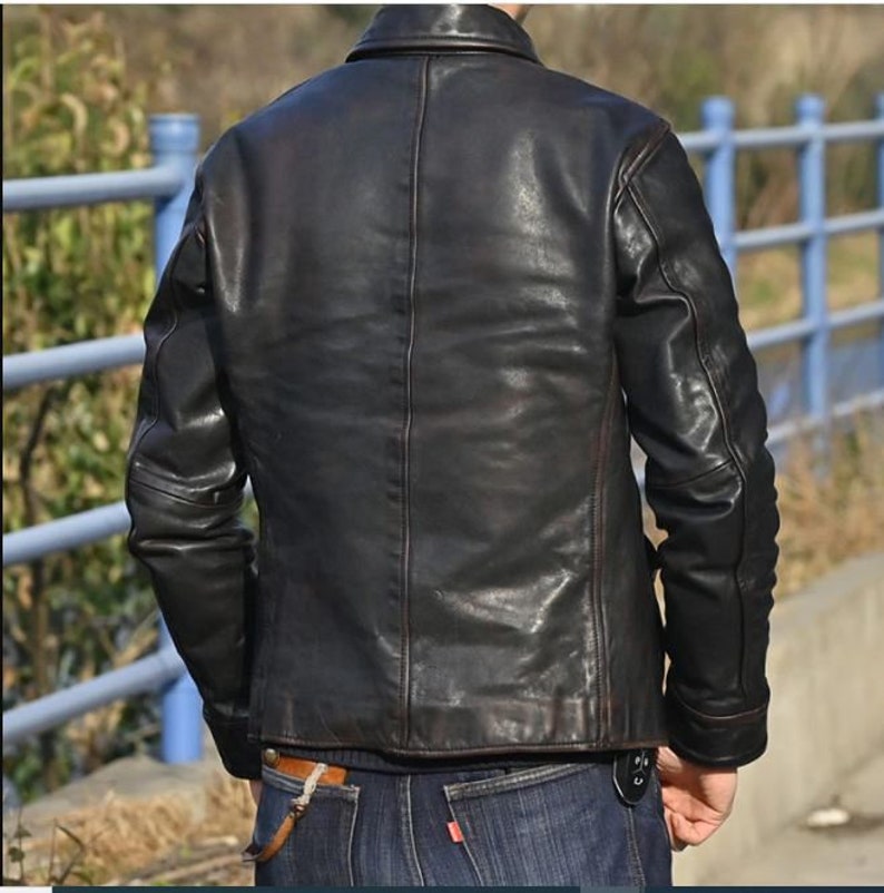 Men Black Leather Winter Fashion Jacket Winter Apparel - Etsy