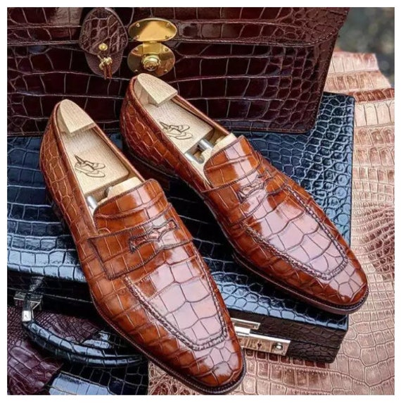 Men Shoes Shoes Mens Shoes Loafers & Slip Ons Patina Shaded Moccasin Handmade Genuine Leather Moccasin 