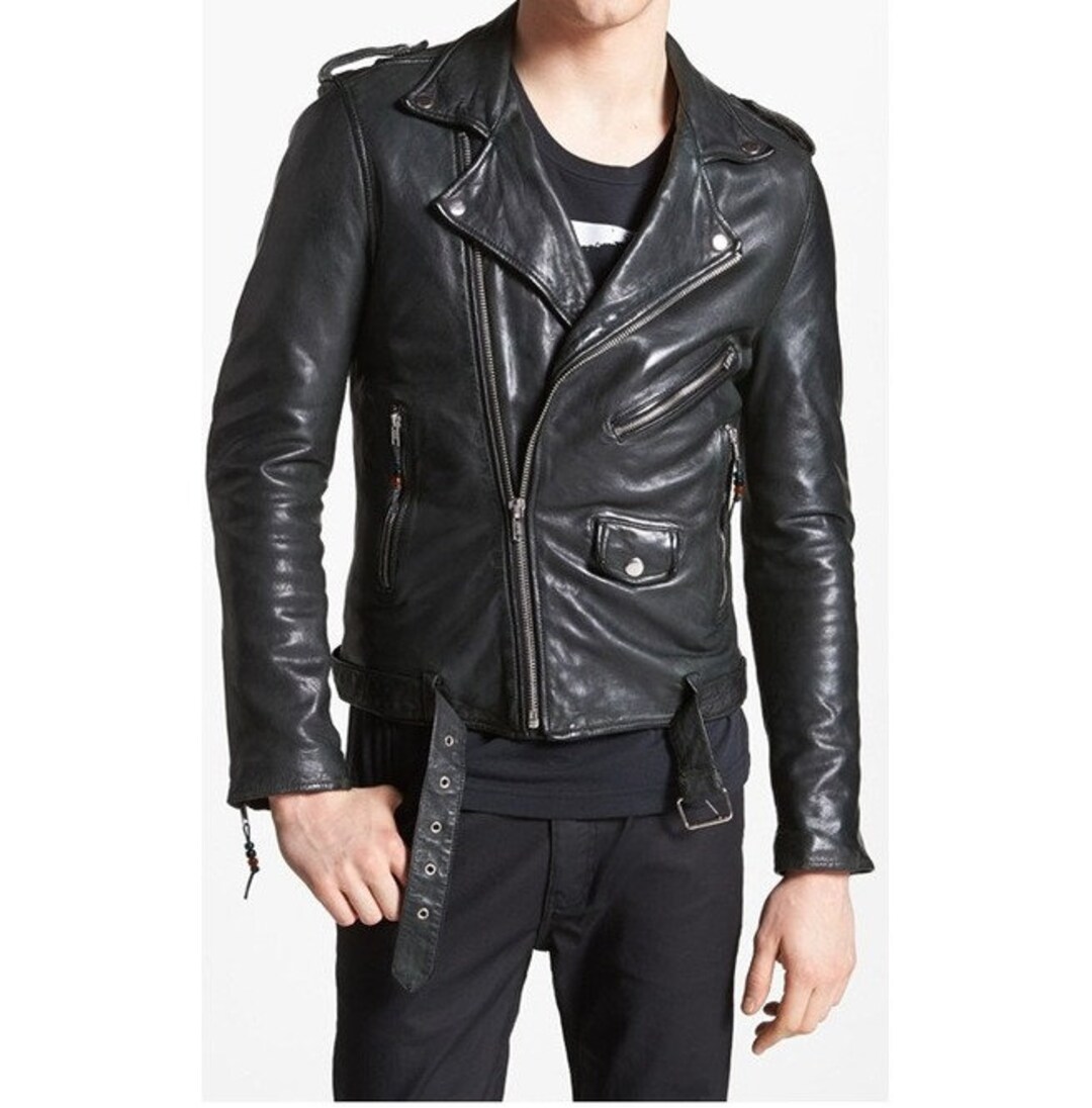 Mens Leather Jacket Mens Black Jacket Men's Biker - Etsy