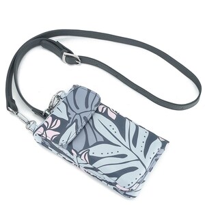 Cartera cruzada para teléfono Anna Ke'olu Laua'e Gris