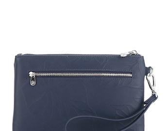 Wristlet Melody Kalo Embossed Navy