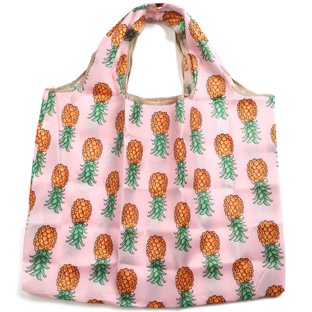 Discover Pineapple Pink Shopping Tote Bags