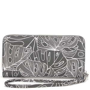 Cartera Kaylee Monstera Lines Gris