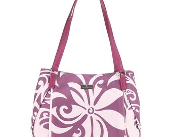 Tote Medium Ke'olu Tapa Tiare Mauve