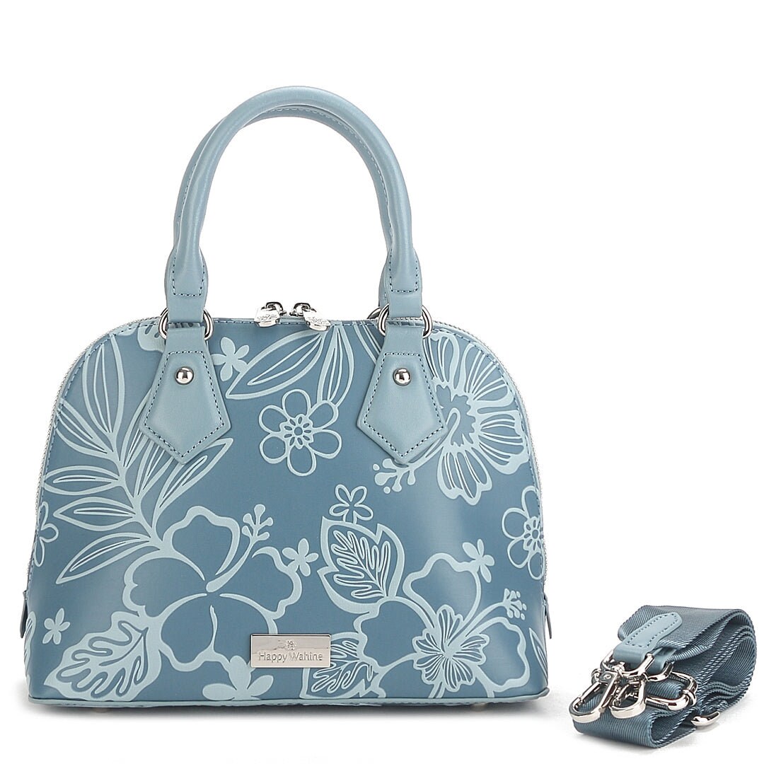 Cherry Blossom Sakura Blue Purse Leather Shoulder Handbag main image 0