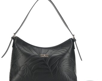 Schultertasche Edith Lehua Embossed Black