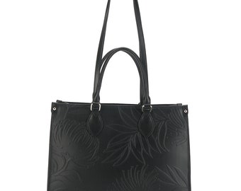 Tote Kauwela Lehua Grabado Negro