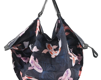 Foldable Bag Jazmine Koi Navy