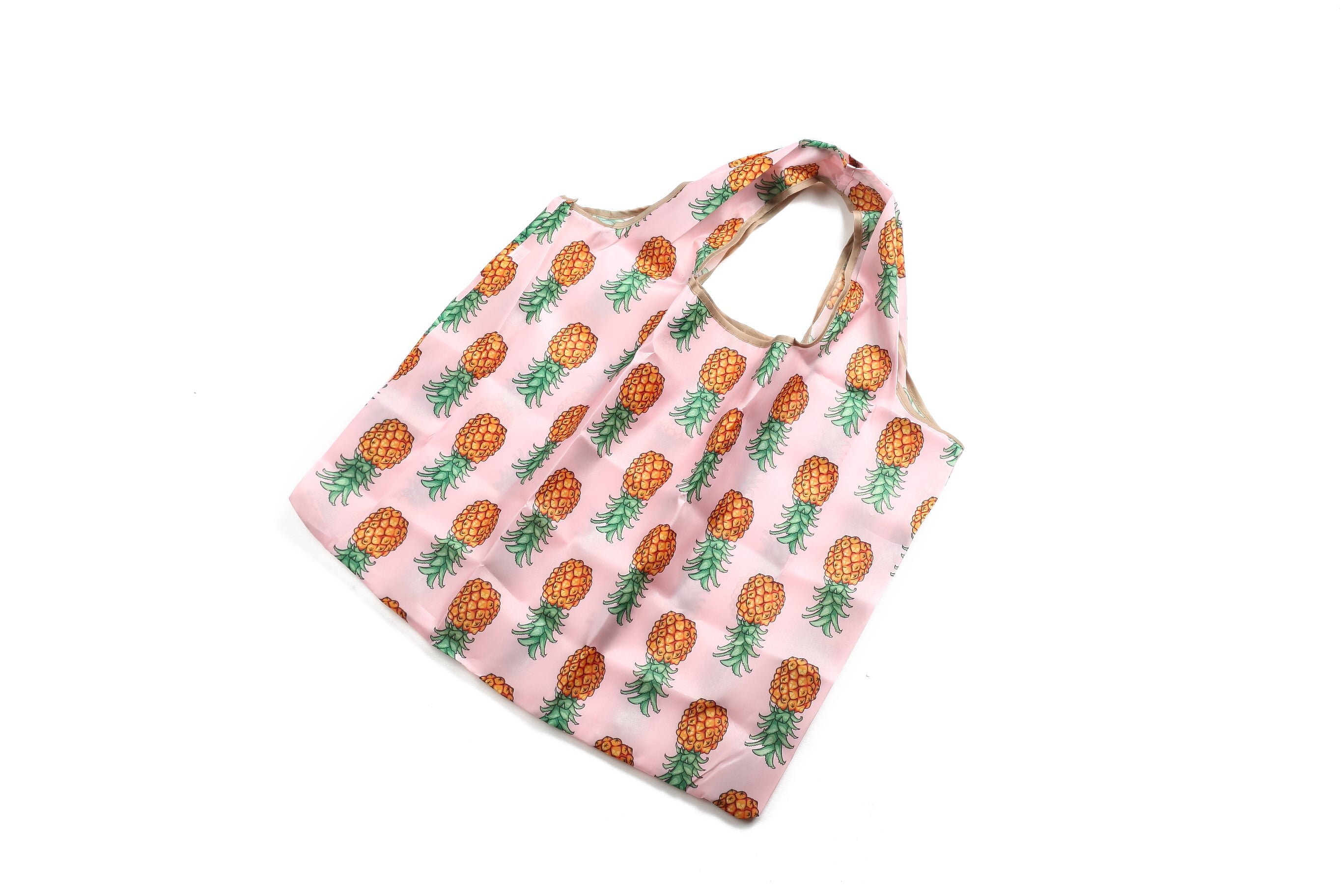 Discover Pineapple Pink Shopping Tote Bags