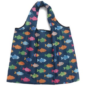 Sac Jackie Pliable Simple Fish Bleu