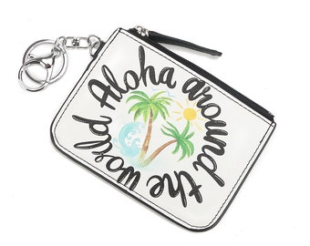 Porte-cartes May Aloha Around the World blanc