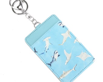 Card Case April Happy Sharks Blue