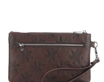 Wristlet Melody Tiare Embossed Brown-Black