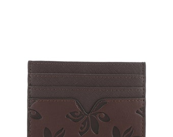 Card Case Meilany Tiare Embossed Brown-Black