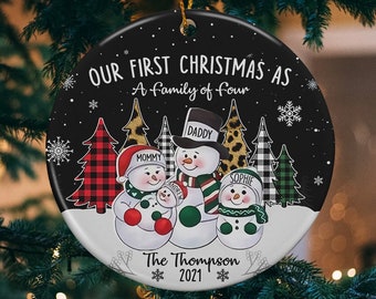 49+ Family Of Four Christmas Ornament 2021