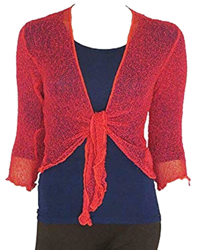 Womens Summer Open Front Shrug Ladies Lace Cropped
