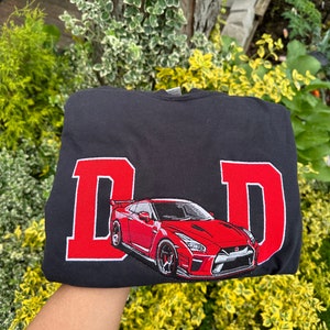 Fathers day shirt, Embroidered dad shirt, Embroidery Photo,custom embroidered shirt, custom photo shirt,car enthusiast gift, car guy shirt