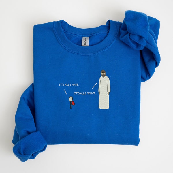 Embroidered Trendy Christian Sweatshirt Be who God wants you to be, Religious Sweatshirt Jesus Sweatshirt Faith Crewneck Christian Apparel