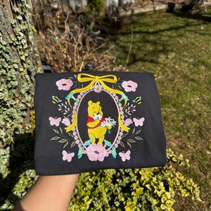 Pooh and Friends Embroidered Sweatshirt, Winnie-the-Pooh, Tigger, Piglet, Eeyore, Cartoon Shirt, Gift For Friends, Bear Shirt, Fall Sweater