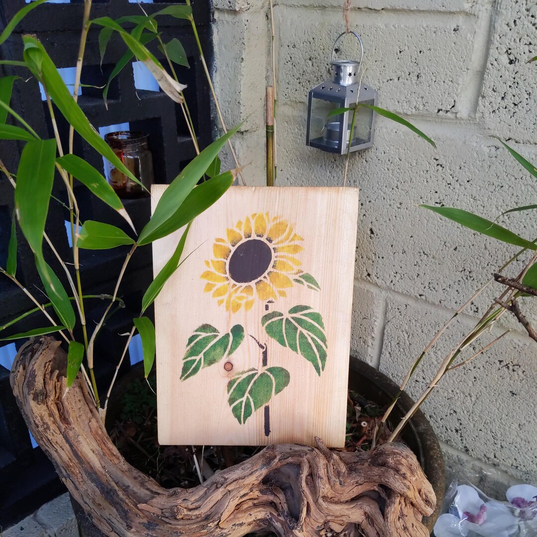 Sunflower Wall Art, Reclaimed Wood Sunflower, Boho Home Decor, Floral