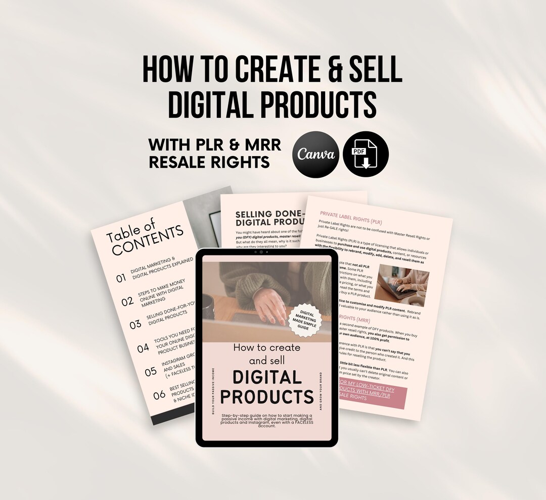 How to Create & Sell Digital Products Guide for Beginners, Done for You ...