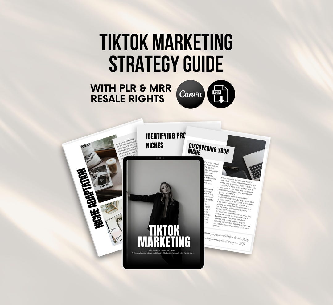 Tiktok Digital Marketing Guide: MRR PLR Canva Template (digital ...