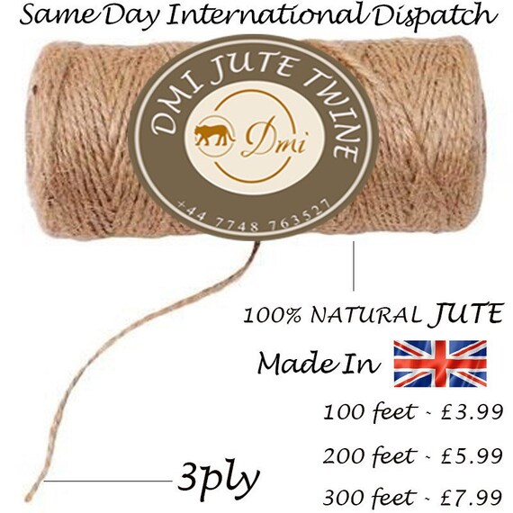 100 Natural Jute Twine 3MM 3PLY100300 Feet SAME DAY Etsy