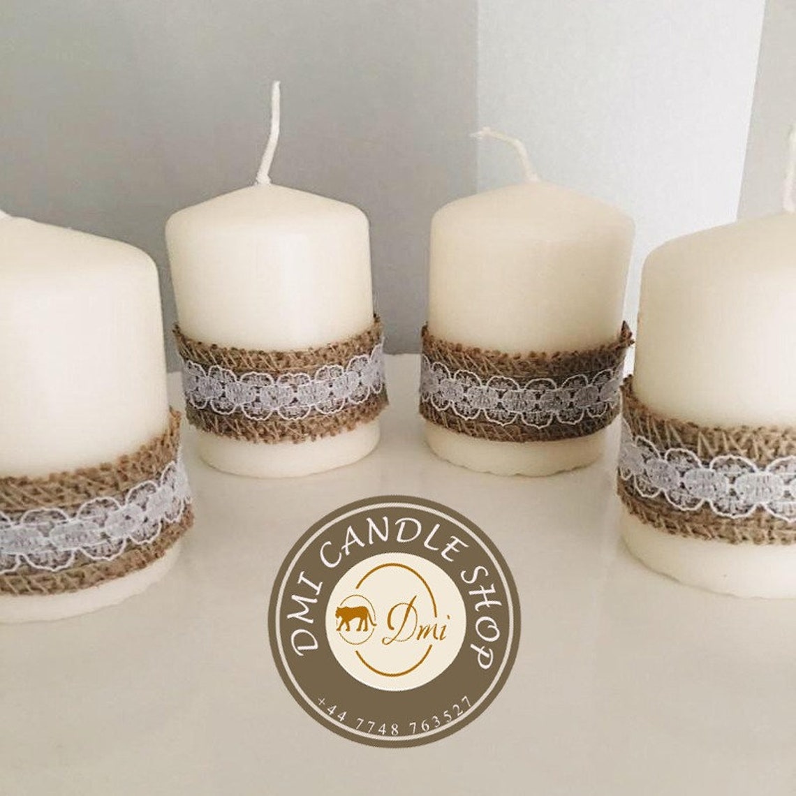 Candles Wedding Candles 18hrs burn time Candle Wrapped With Etsy