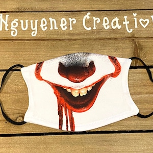 Pennywise mouth custom face mask