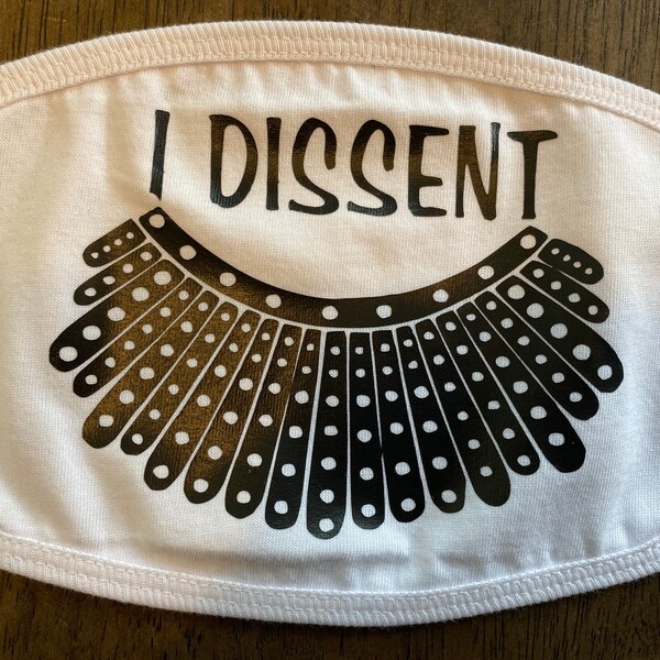 RBG Ruth Bader Ginsburg collar necklace custom mask