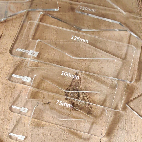 Router Jig - for Butterfly Bowtie Dutchman Clear Acrylic 5mm Various Sizes