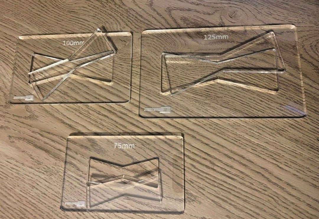 Router Jig for Butterfly Bowtie Dutchman Clear Acrylic 5mm Various