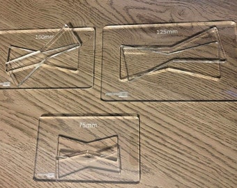 Router Jig - for Butterfly Bowtie Dutchman Clear Acrylic 5mm Various Sizes