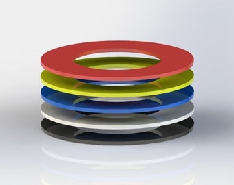 Coloured Downlight Spotlight Surround Ring Plastic Bezel Acrylic  - Multiple Colours Available 120mm Outside 78mm Inside