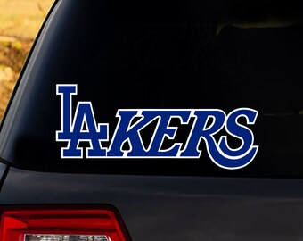 Lakers Dodgers Decal | Lakers Decal | Dodgers Decal | Lakers Sticker | Car Decal | Laptop Decal | Tumbler Decal | Truck Decal