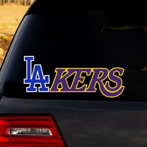 Lakers Dodgers Decal | Lakers Decal | Dodgers Decal | Lakers Sticker | Car Decal | Laptop Decal | Tumbler Decal | Truck Decal