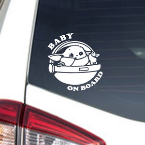 Baby Yoda | Baby Yoda Decal | Baby Yoda On Board | Baby On Board | Car Decal