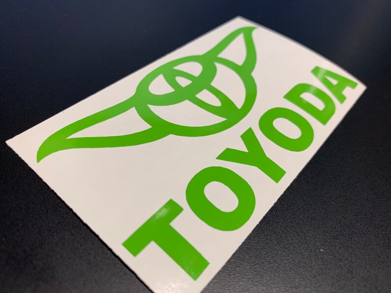 Toyoda Vinyl Decal Sticker Toyota Sticker Yoda Decal Etsy