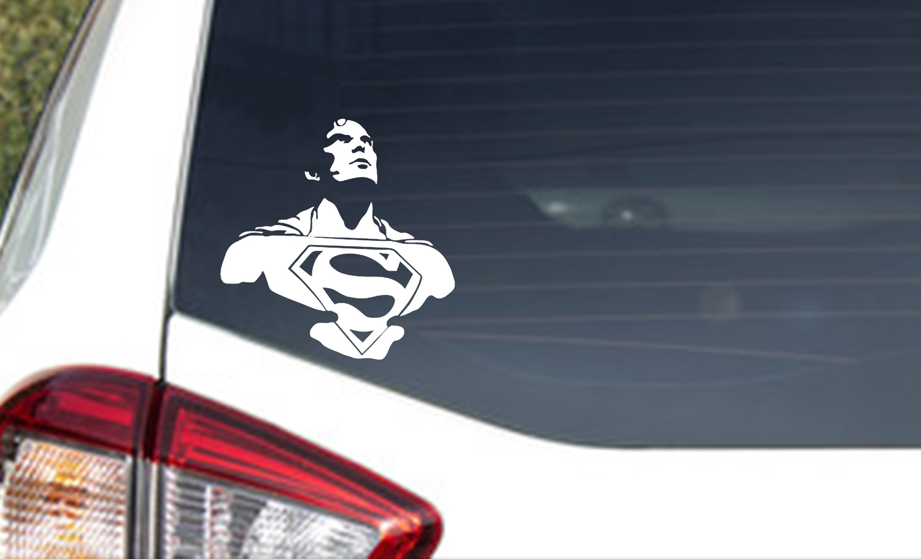 Superman Vinyl Decal Superman Sticker Man of Steel Etsy