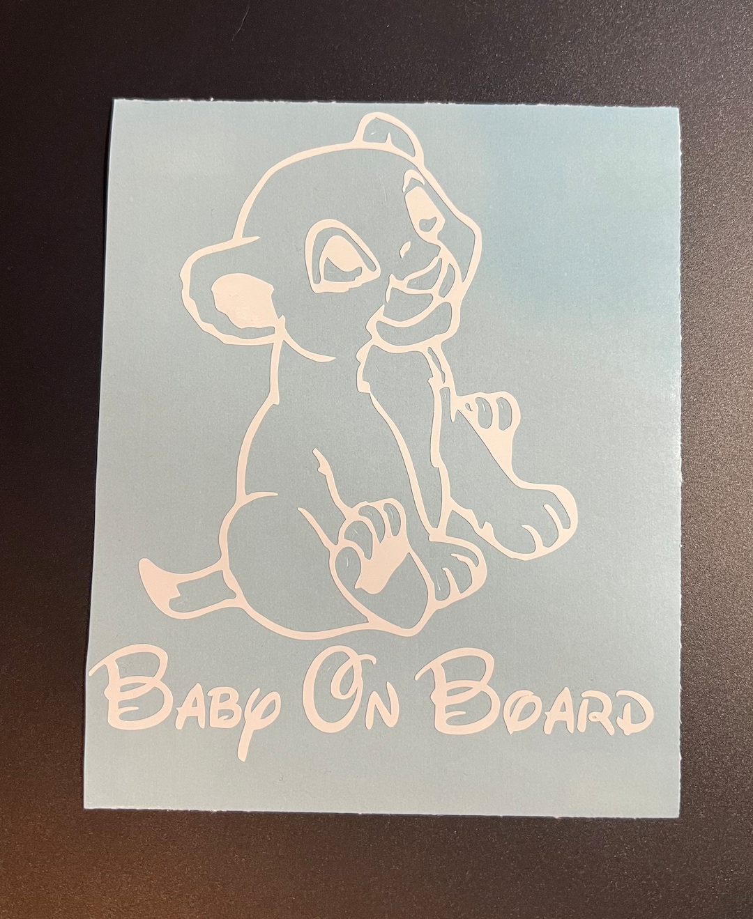 Lion King Baby on Board Baby Lion King Decal Lion King Decal Baby on