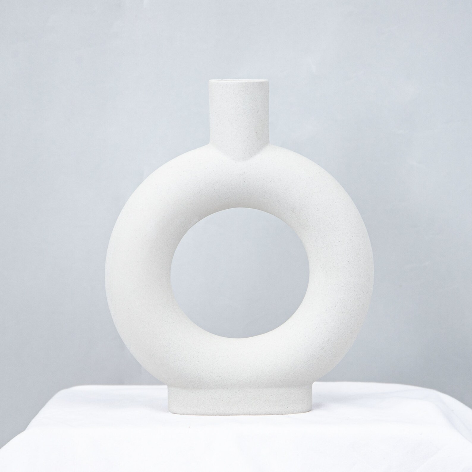 Ceramic White Donut Vase Ceramic Donut Vase Half Donut Vase Etsy