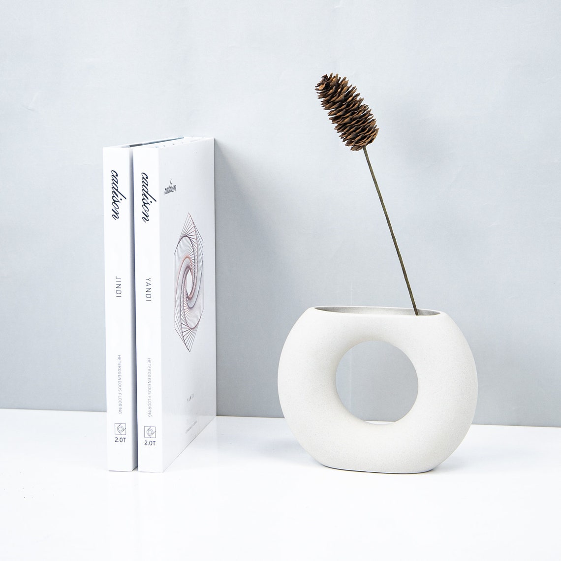 Half Moon Ceramic Vases for Flowers White Ceramic Vase White Etsy