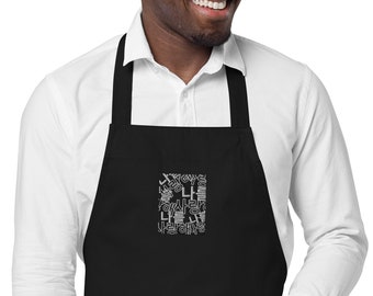 I Love Me in Korean Organic cotton apron