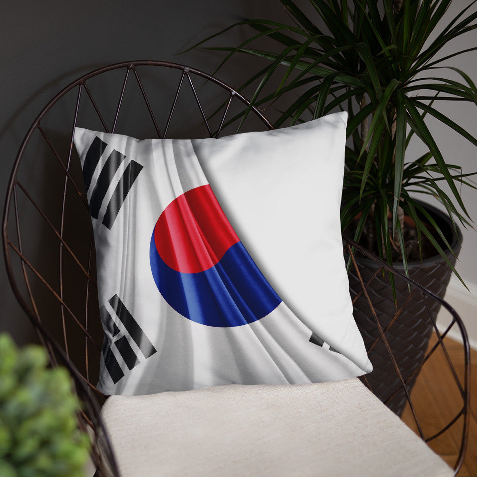 South Korean Flag Basic Pillow Etsy UK